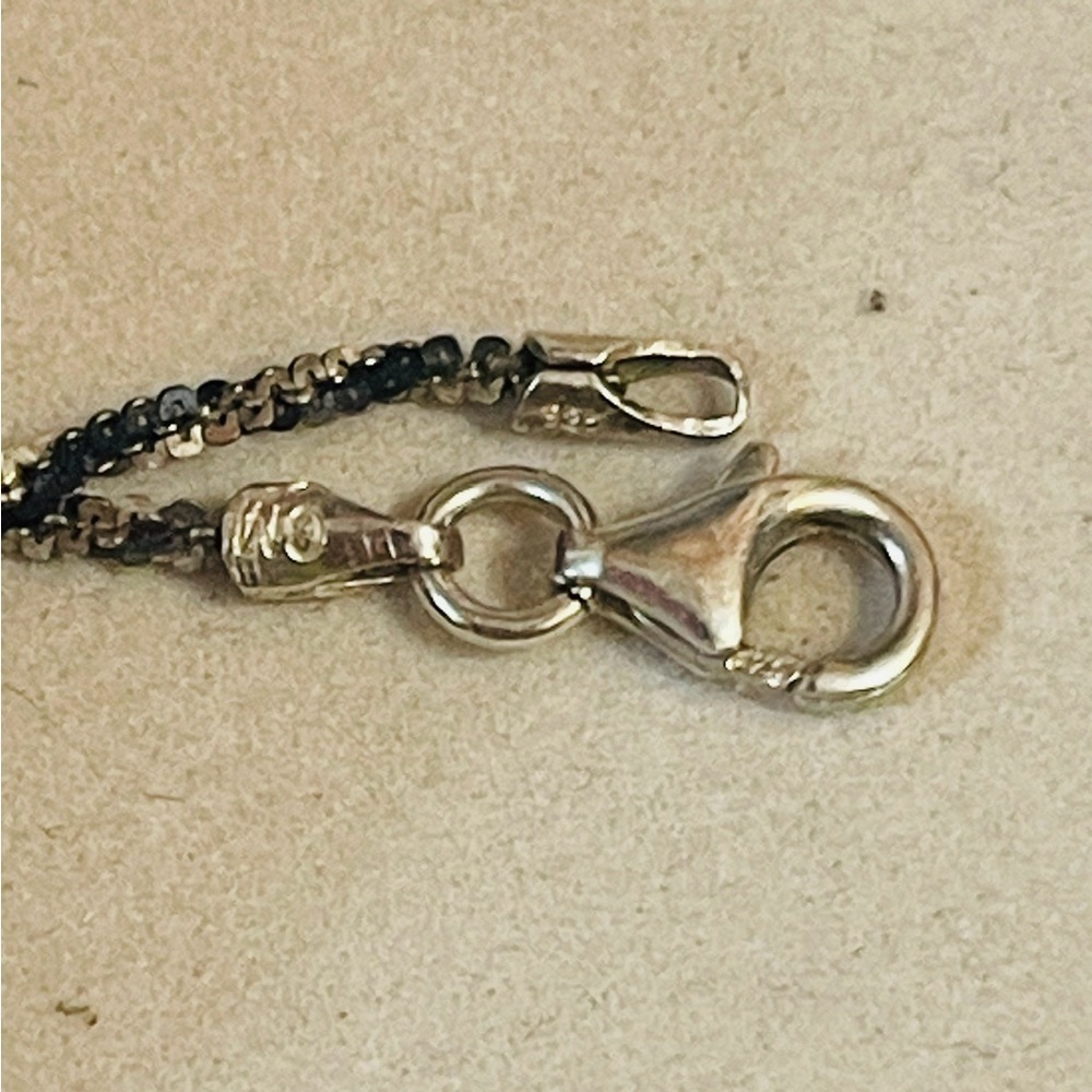 VTg Set Of 2 Sterling Silver Marcasite CZ Pendant / Chain Necklace Sz 17” Italy - Picture 11 of 12